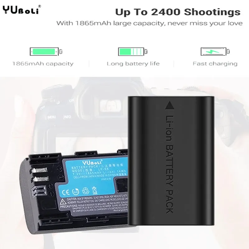 LP-E6 LP-E6N lp e6n LP E6 Батарея для цифровой однообъективной зеркальной камеры Canon EOS 6D 7D 60D 60Da 70D 80D 5DSR 7D Mark II 5DS 5D Mark II 5D Mark III 5D Mark IV