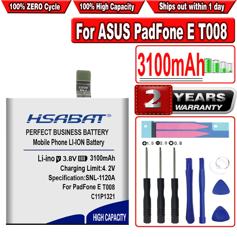 Аккумулятор HSABAT 3100 мАч C11P1321 для ASUS PadFone E T008 A68M A68E A68S 4 7 дюйма | Мобильные телефоны и