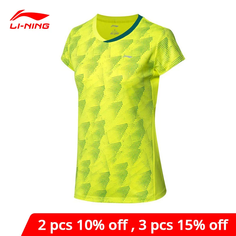 Футболка Li Ning для женщин соревнований по бадминтону 88% полиэстер 12% спандекс на
