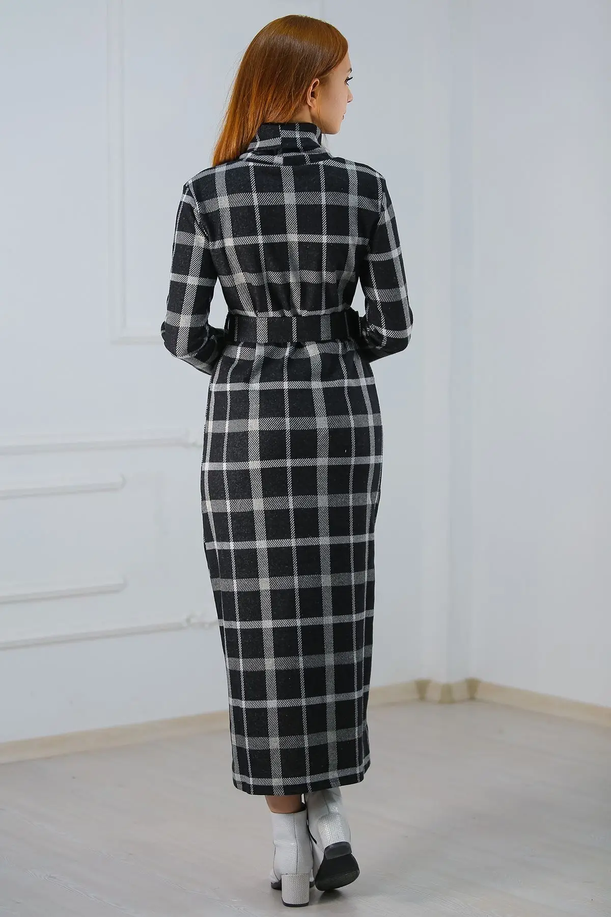 

Turtleneck Dress Siyahkareli