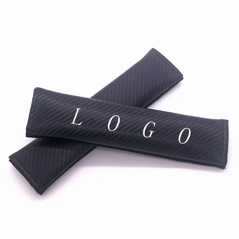 2 шт. Накладка для ремня безопасности автомобиля углеродное волокно наплечный