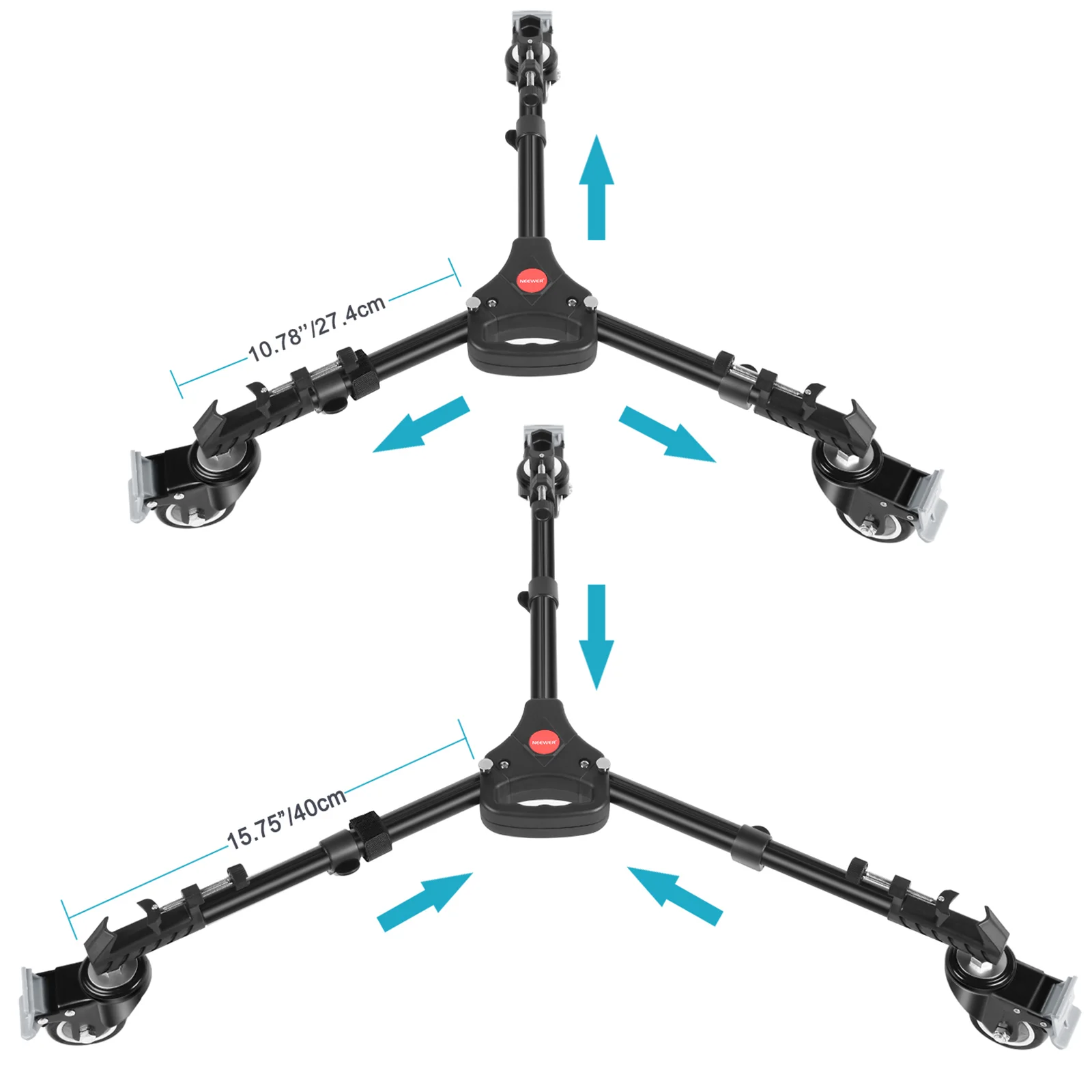 

Neewer Photography Tripod Dolly Heavy Duty with Rubber Wheels, Adjustable Leg Mounts for Tripods,Light Stands for Video Lighting