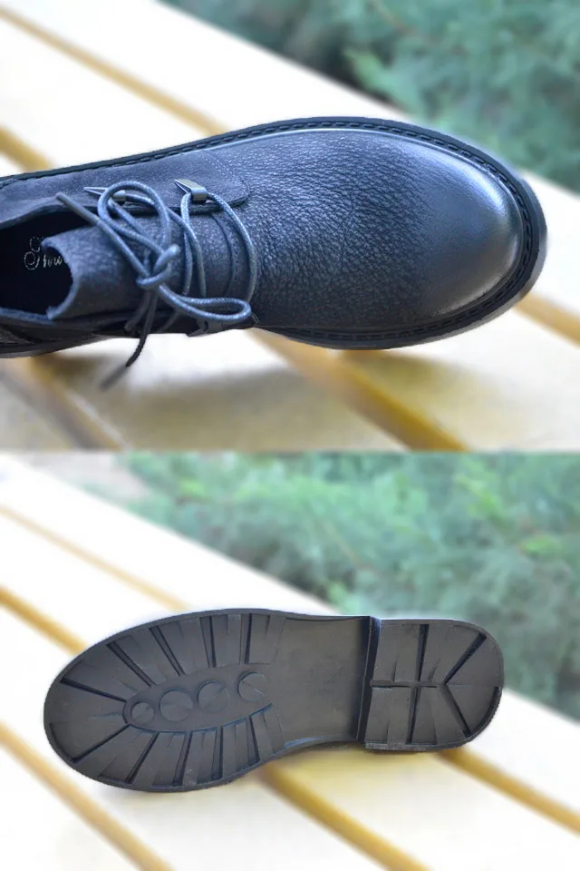 Careaymade/Новинка; полуботинки из натуральной кожи в стиле ретро с круглым носком; женские Ботинки martin на плоской подошве с художественным натиранием; обувь для отдыха