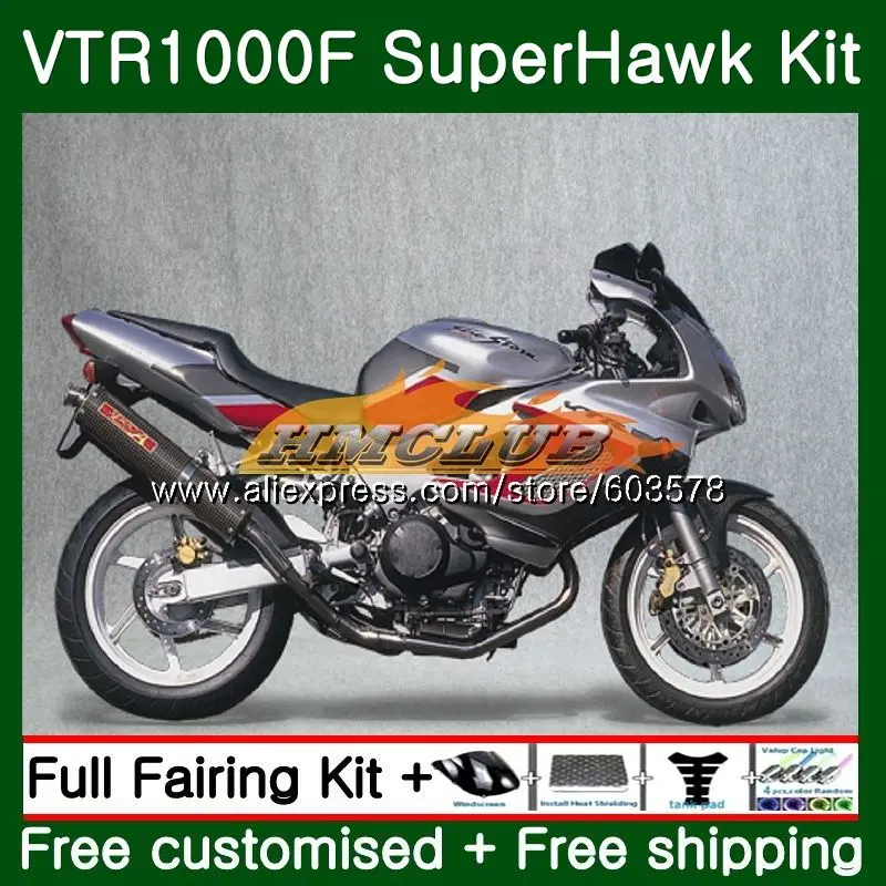 Корпус обтекателя Для HONDA SuperHawk VTR1000F 1997 2005 86CL.12 Silvey gray VTR1000 F VTR 1000 1000F 97 98 99 00 01 02 03 04