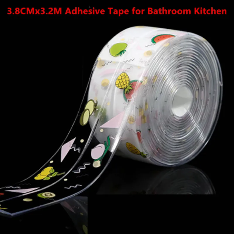 

Waterproof Kitchen PVC Adhesive Tape Bathroom Sink Bath Sealing Strip Wall Corner Stickers Decoration for Cabinet Stove Toilet