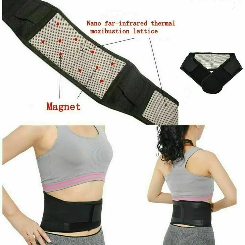 

Magnetic Back Support Brace Belt Waist Strap Posture Corrector Therapy Self Heating Waist Brace Belt Protector Tourmaline