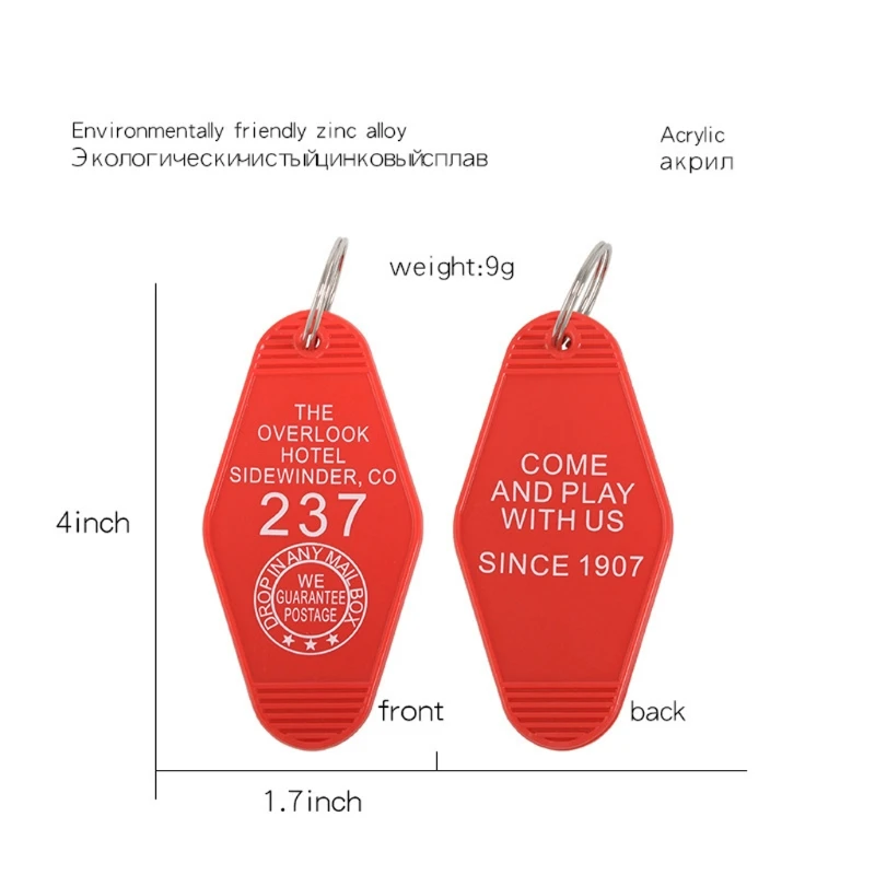

Гостиничный номер 237 брелок для ключей гостиничный мотель для отеля 237 брелки для ключей ювелирные изделия унисекс