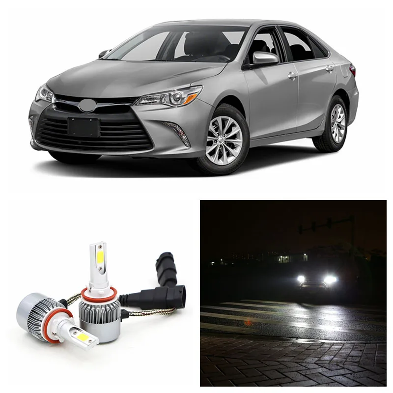 Налобный фонарь Cob автомобильная светодиодная лампа для фары ближнего света Toyota