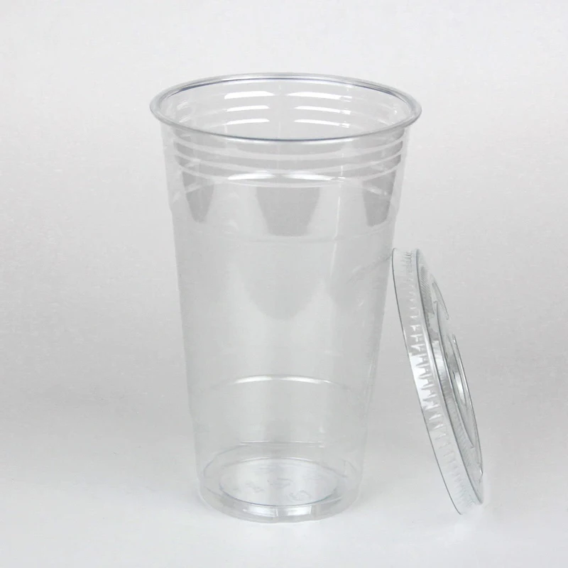 Стаканчики пластиковые без бисфенола А с плоскими прорезными крышками
