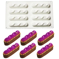 dessert silicone mold cake decorating tools 8 holes wave oval curved for baking mould mousse chocolate tools
