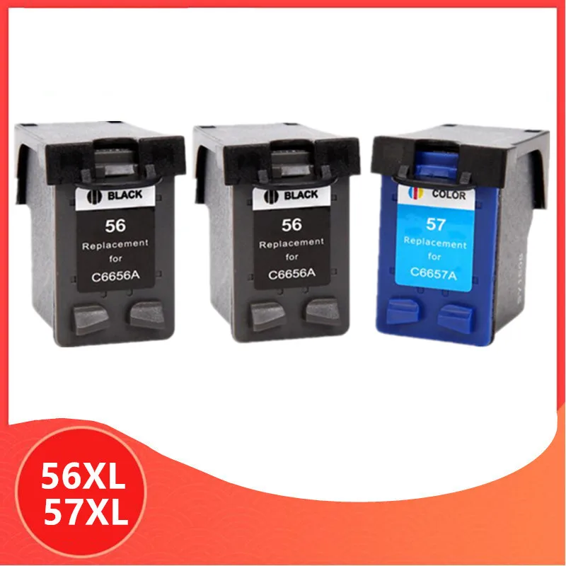 

3Pack C6656a C6657a Ink Cartridge for HP 56 57 for HP56 for HP57 56XL 57XL Deskjet 450 450cbi 450ci 450wbt F4140 F4180 5150 5550