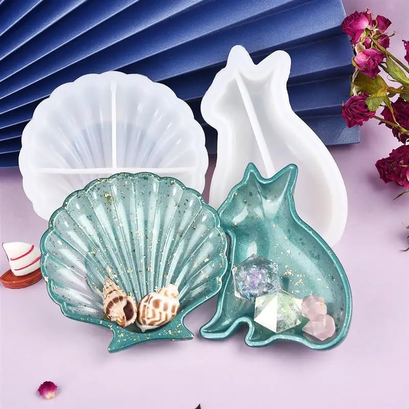 Силиконовый поднос для хранения в форме собаки виде ракушки поделок из