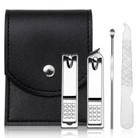 dhlmanicure tool nail clipper gift nail clipper set leather case 4 piece set nail clipper set custom logo nail trimmer cortaunas