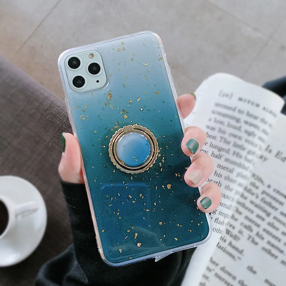 IK92-DJ28MoLvJianB SoCouple кольцо из ТПУ чехол-держатель для iphone 7 8 6 6s plus чехол для iphone XR 11 Pro X Xs Max мраморный Золотой фольга кольцо держатель чехол - Цвет: IK92-DJ28MoLvJianB