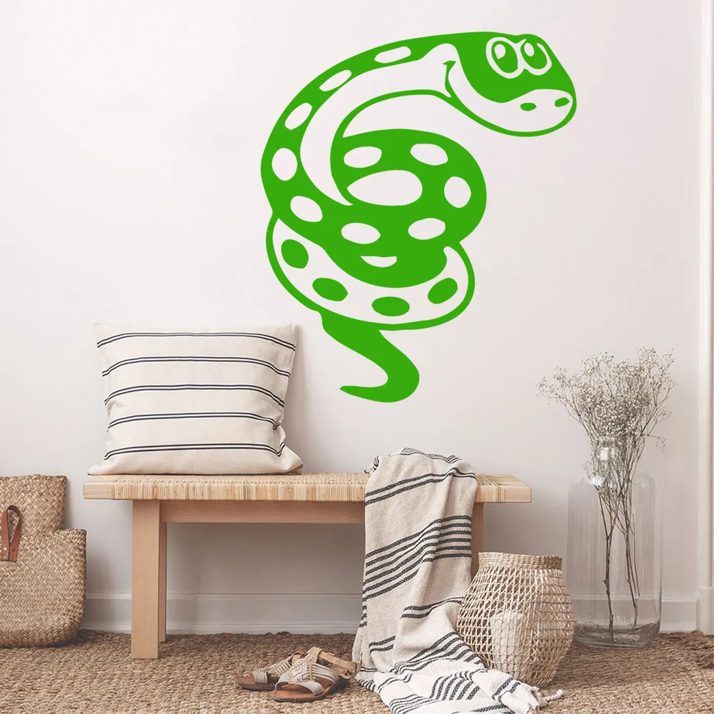 

Cute snake Vinyl Decals Wall Stickers for Living Room Company School Office Decoration Home Party Decor Wallpaper