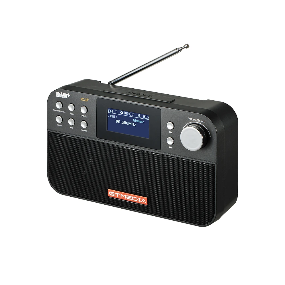 Портативное радио GTMEDIA Z3B FM DAB стерео/RDS многополосный радиоприемник с ЖК-дисплеем