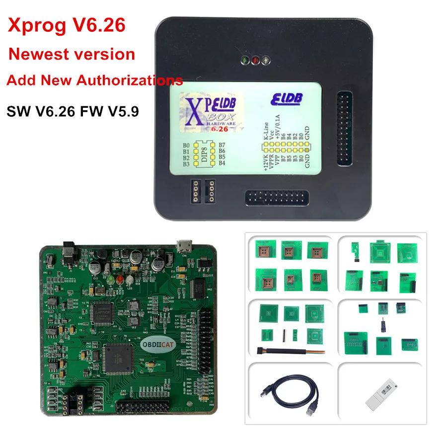 XPROG V6.26 V6.12 добавить новое разрешение V5.86 V5.55 V5.84 X PROG M металлическая коробка ECU