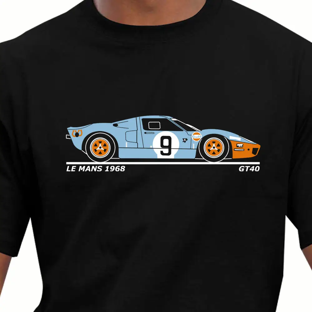 

Hot Sale 100% Cotton Race & Retro - Classic 1968 Le Mans Gt40 Race T-Shirt Summer Style Tee Shirt Custom Aldult Teen Unisex