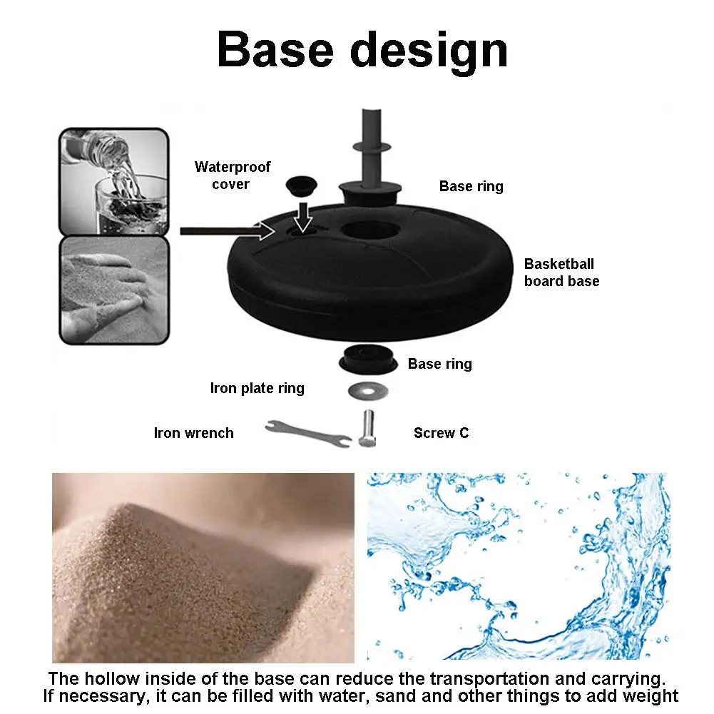 Баскетбольный обруч с регулируемой высотой детская спортивная тренировочная