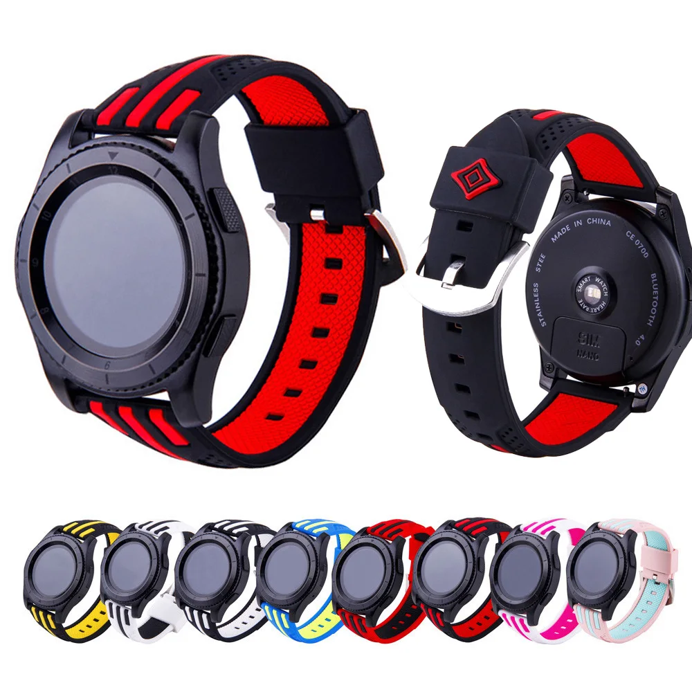 Ремешок силиконовый для Samsung Galaxy Watch 46 мм Gear S3 Frontier band браслет часов Huawei watch GT S 3 22