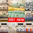Новинка 2021, 4 шт., пододеяльник, постельное белье с цветочным геометрическим рисунком, пододеяльник, чехол 240x220 см, односпальный, двуспальный, с подушкой, в комплект входят простыни