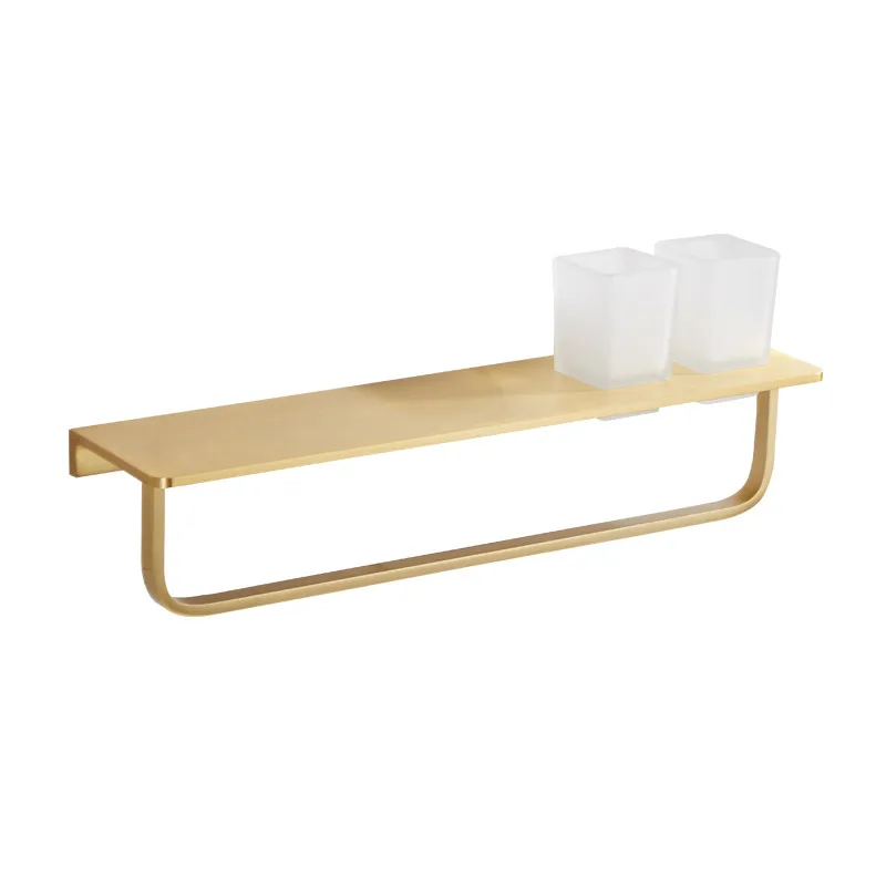 

Bathroom Shelf Aluminum Shower Rack Corner Shelf Bath Shower Shelf Bolt Inserting Type Storage Organizer Rack Brushed Gold