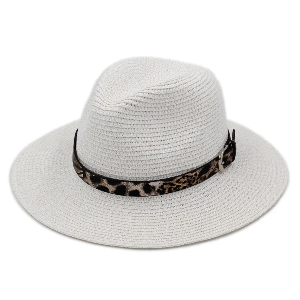 Mistdawn Unisex Plastic Straw Sunhat Panama Jazz Lover Top Hat Floppy Wide Brim Cap Spring Summer Outdoor Party Street Beach | Аксессуары