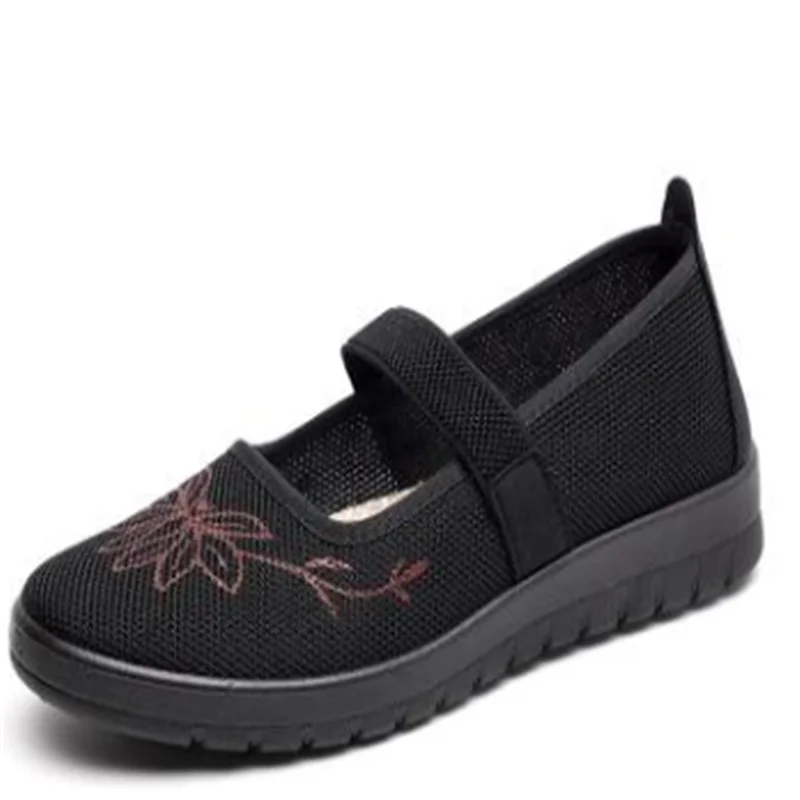 

Black generation old Beijing cloth shoes women's shoes hotel supermarket work single shoes flat soft bottom square dance shoes21