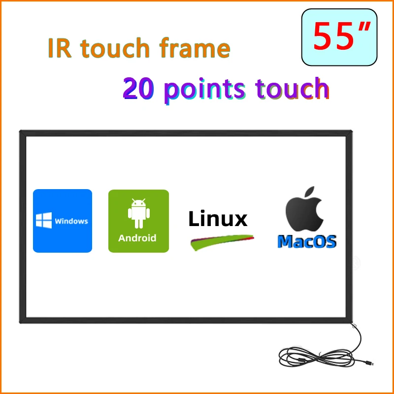 HaiTouch 55 Inch IR Touch Screen Frame without Glass Panels Overlay Kit for HMI Kiosks Vending Machine | Компьютеры и офис