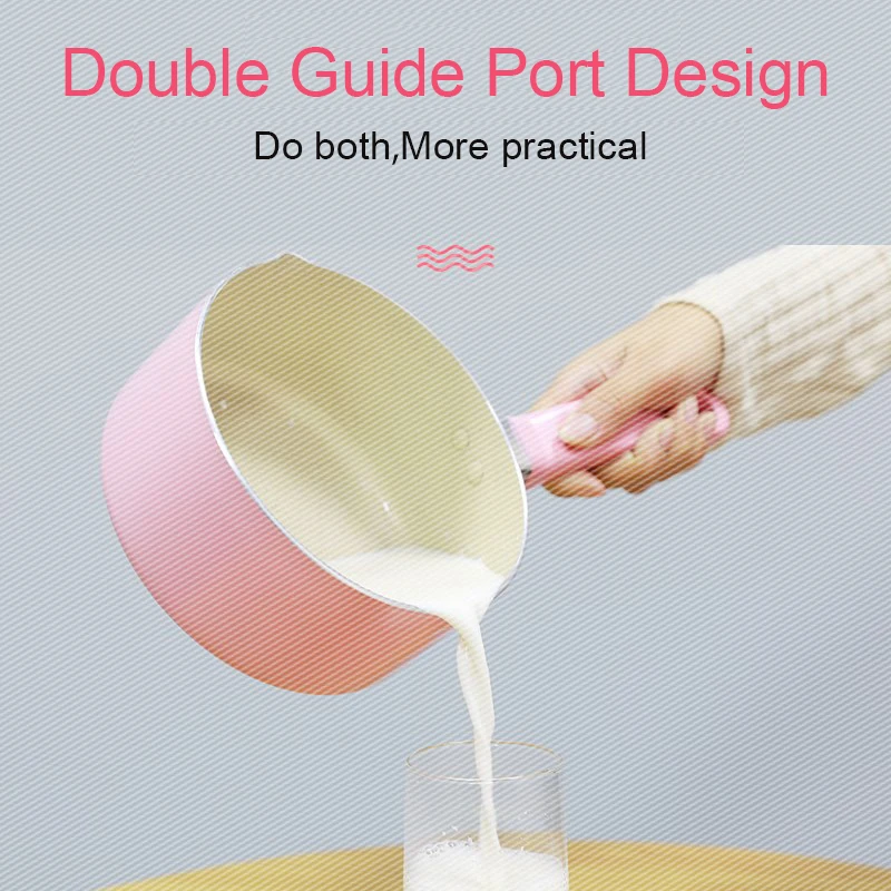 16/18 см розовая кастрюля для супа портативная с антипригарным покрытием сковорода