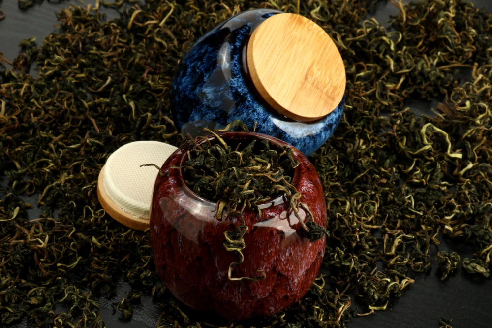 220ml Chinese Style Ceramic Storage Bottle Jar Colorful Tea Caddies Containers Kitchen Portable Travel Candy Coffee Snacks Jar