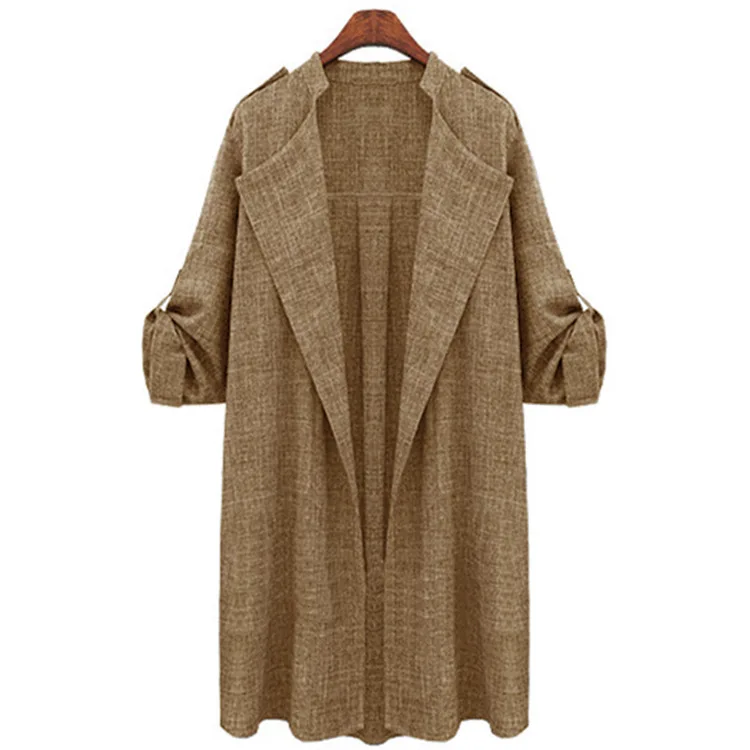 Длинные Тренч женская обувь весенне-осенние обычные ботинки пальто-кардиган