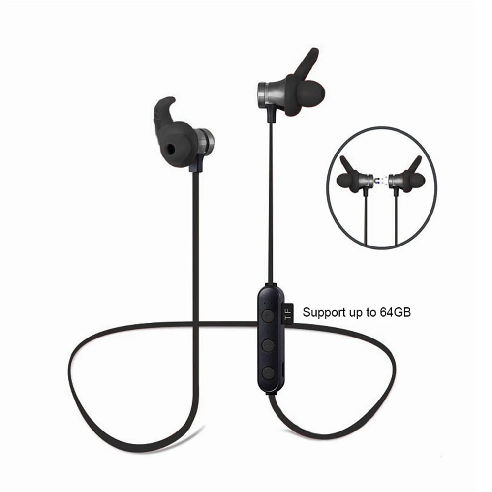 Новая магнитная bluetooth гарнитура с поддержкой карт памяти беспроводная Прямая