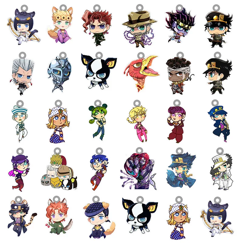 

Acrylic Anime JOJO Bizarre Adventure Pendants Epoxy Resin Makings For Handmade Earrings Necklaces Cartoon Jewelry Accessories