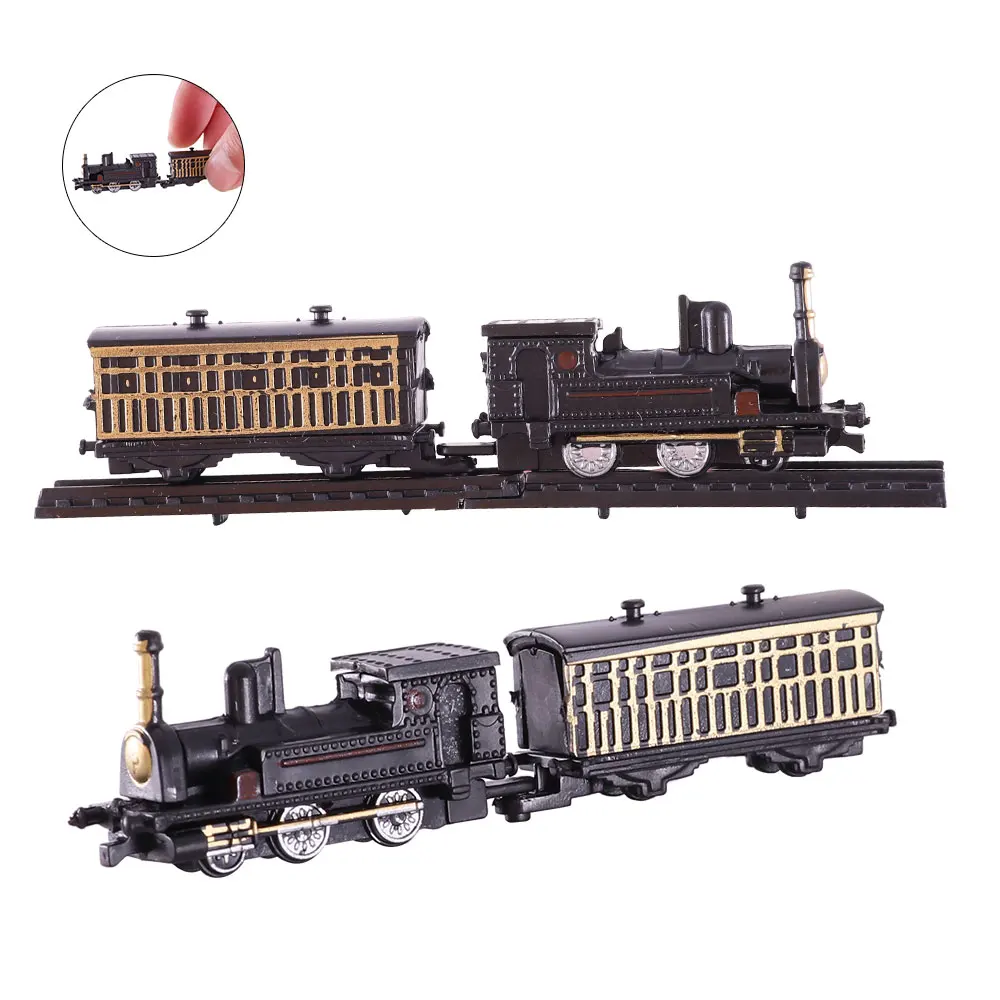 4D Assembled 9 Mini Train Models Harmony High-speed Railway Nostalgic Steam Simulation Collection Decoration | Игрушки и хобби