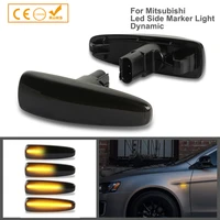 2pcsdynamic led side marker light turn signal lamp car accessories for mitsubishi outlander sport lancer sportack mirage montero