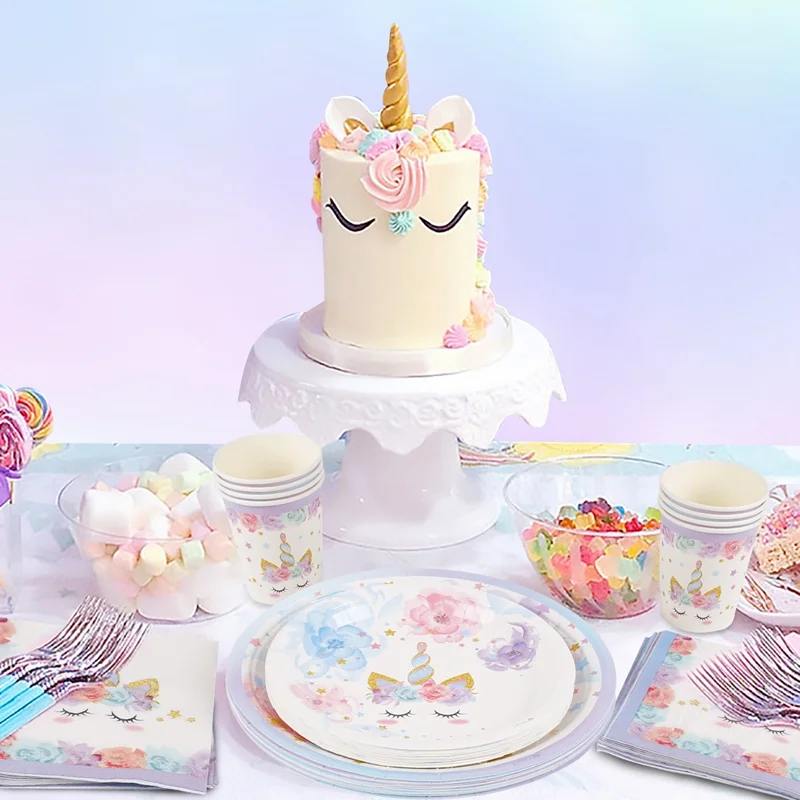 Staraise креативная посуда на день рождения сине-фиолетовая бумажная искусственная