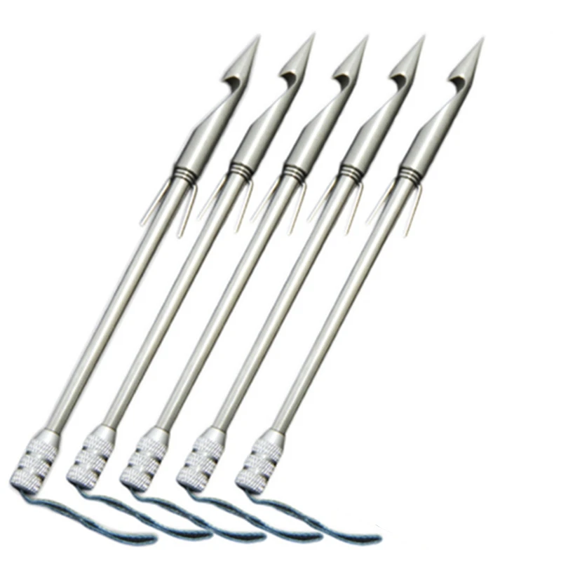 

5ps 14.6cm Stainless Steel Slingshot Fishing Arrow Heads Hunting Darts can be use on Shooting Skill game