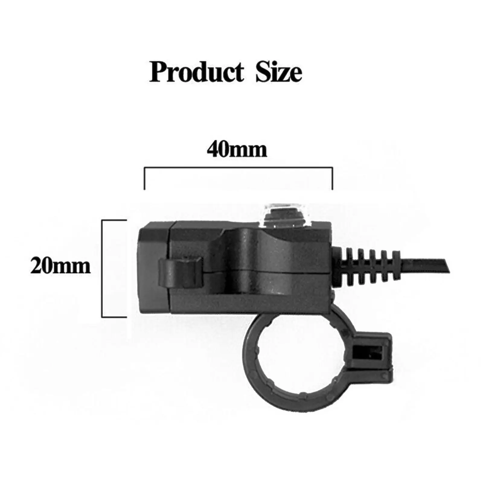 

Waterproof Motorcycle Dual USB Charger Adapter Outlet Accessoires Black