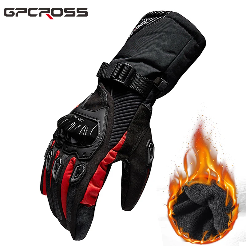 Зимние теплые мотоциклетные перчатки водонепроницаемый ветрозащитный Guantes Moto Racing Luvas сенсорный экран мотоциклетные защитные