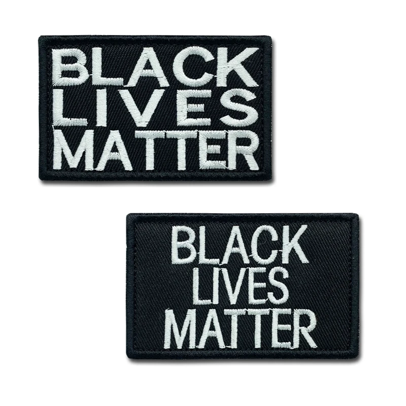 BLACK LIVES Patch MATTER high quality Embroidered Military tactics Badge Hook Loop Armband 3D Stick on Jacket Backpack Stickers