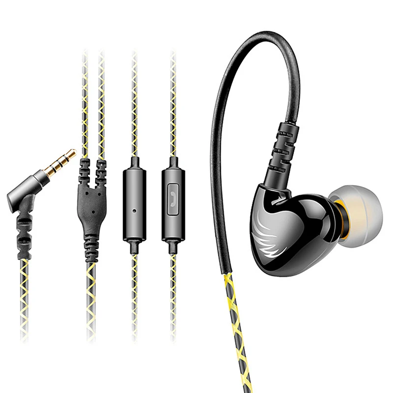 Наушники-Крючки для Xiaomi металлические проводные наушники Hi-Fi с микрофоном Samsung