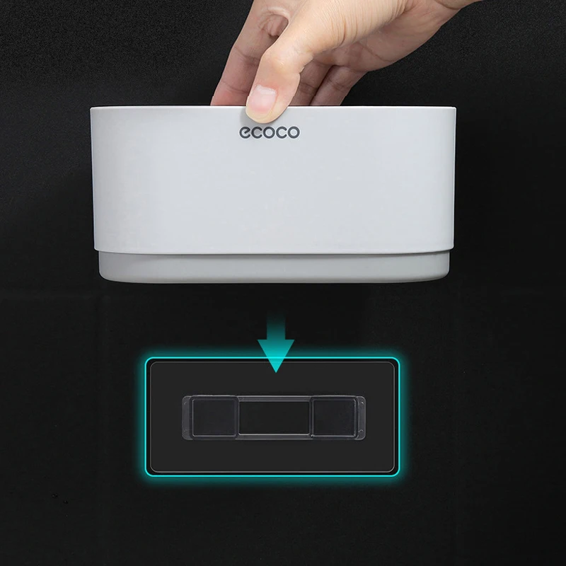 

Fowecelt Bathroom Organizer Shelves Wall-Mounted Hair Dryer Holder Storage Rack Toothbrush Holder Wall Shelf Storage Box