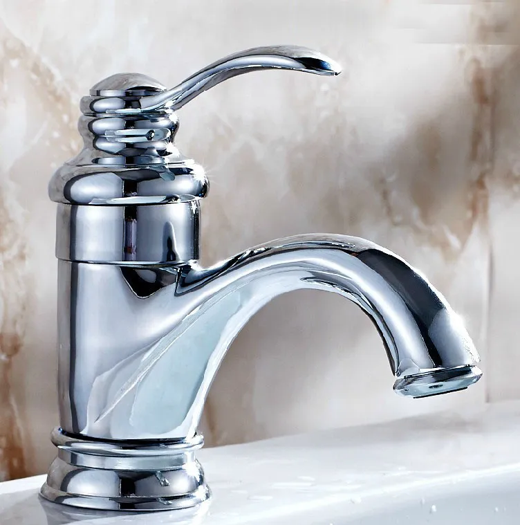 Полированный хромированный Латунный однорычажный смеситель для ванной комнаты