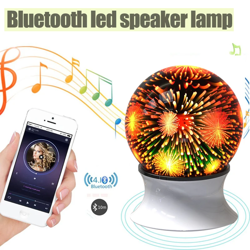 

Smart Bluetooth Speaker Light 3D Magic USB Rechargeable Holiday Gift Bedroom Sound Party Lighting Led Colors Lamp Decor for Room