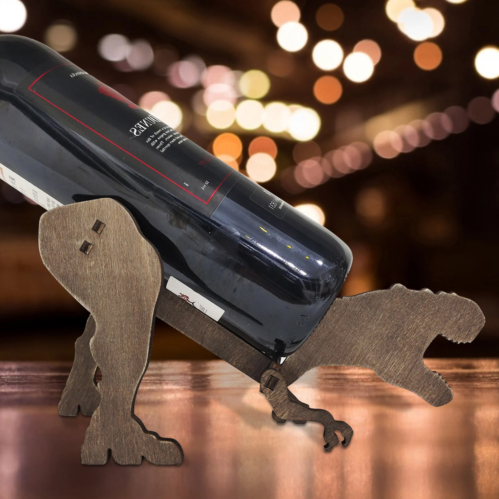 Деревянная винная полка держатель для бутылок персонализированная домашняя