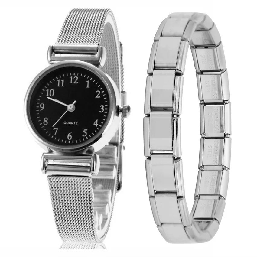 

Hapiship Toop New Fashion Men Women's Stainless Steel Roman Numerals Watch Bracelet Bangle For Friend Wife Birthday Gift G005