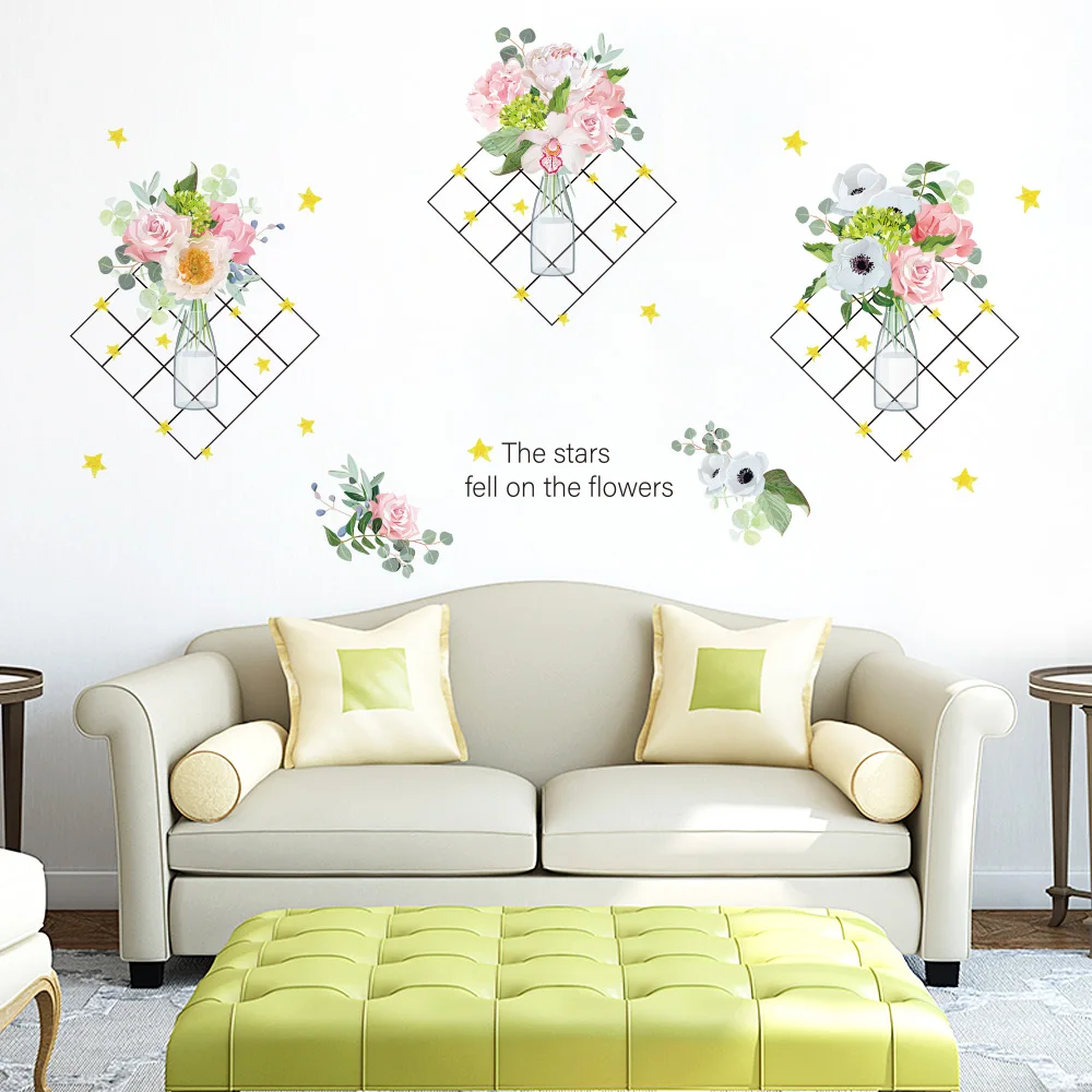 Современный нордический стиль Цветочная композиция FloArr Настенная Наклейка