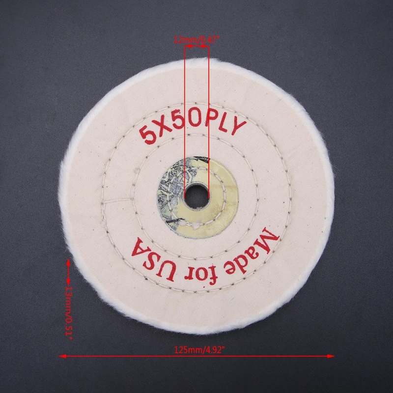 

41QF 3/4/5/6/7/8"Cloth Buffing Wheel Grinder For Wood Metal Jewelry Polishing Tools