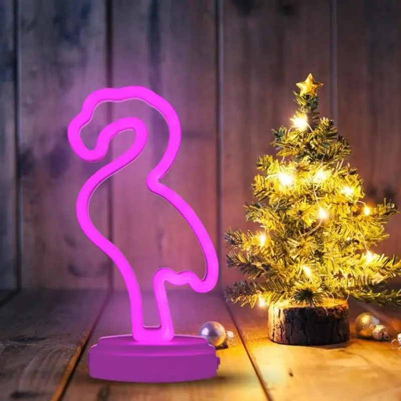 3 батарейки АА Мощный светодиодный ночник в форме розовой птицы полые